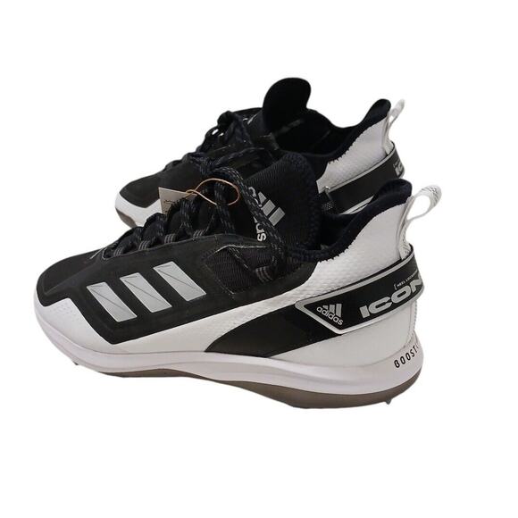 Adidas Icon 7 Baseball Cleats Mens Sz 13 Black 3 Stripes Boost Metal BRAND NEW! - Picture 7 of 16